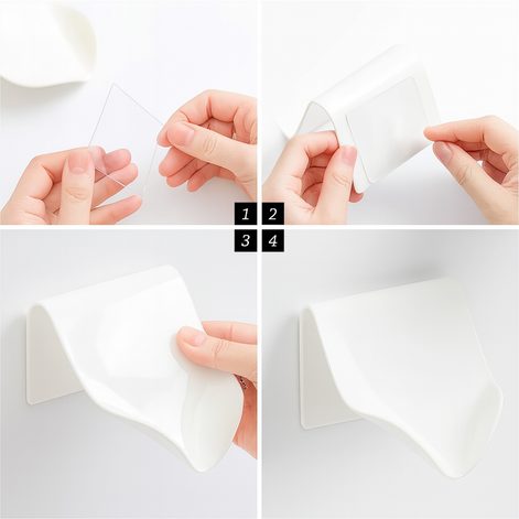 Multifunctional Soap Box Hanger Organizer – Wall-Mounted Bathroom Accessory by Wave & Hang