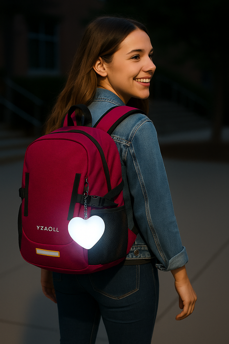 Heart LED Purse Light – Motion-Sensing Charm for Bags by Wave & Hang