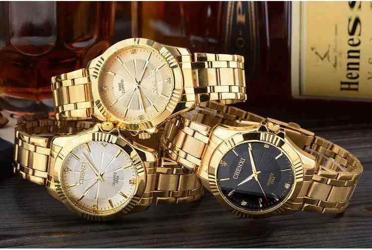 Couple’s Waterproof Quartz Watch – Deluxe Morning Edition, Unisex