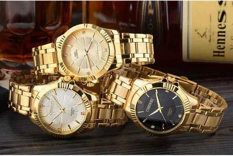 Couple’s Waterproof Quartz Watch – Deluxe Morning Edition, Unisex
