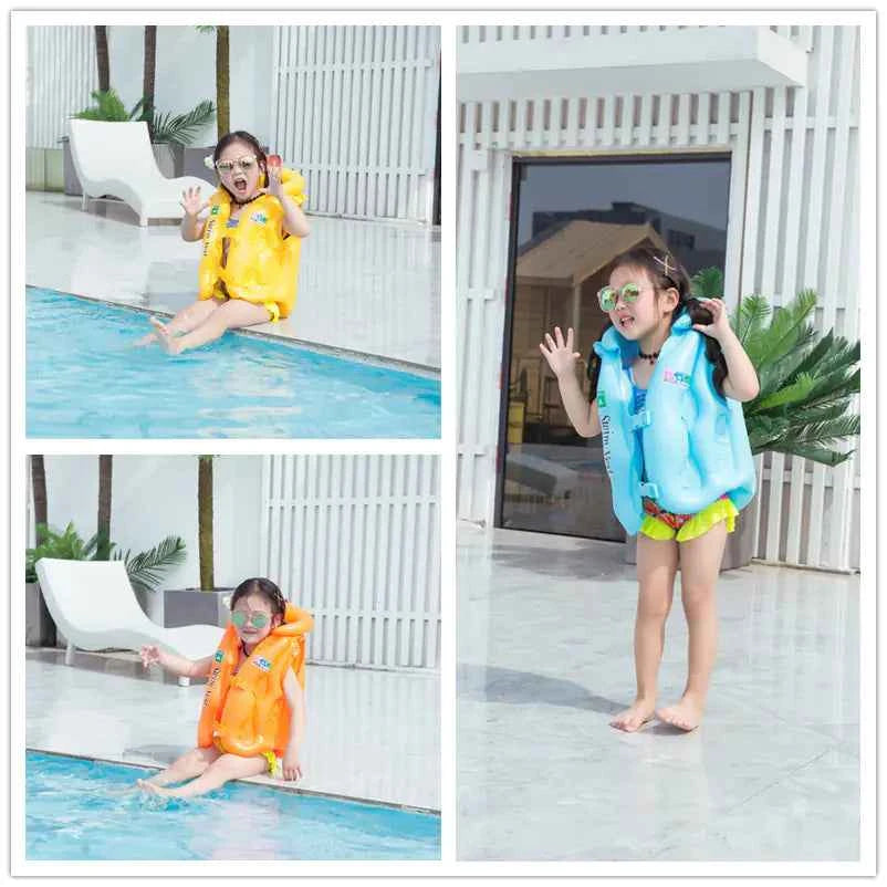 Children’s Inflatable Life Jacket – Safe & Comfortable Swim Vest for Kids Ages 3–10 (PVC Material, Adjustable Buckles)