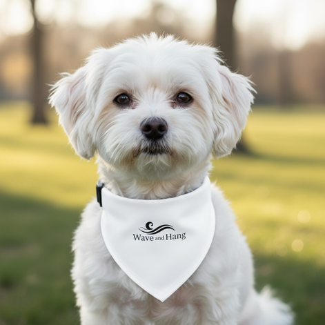 Wave and Hang Pet Bandana Collar | Adjustable, Chic Design