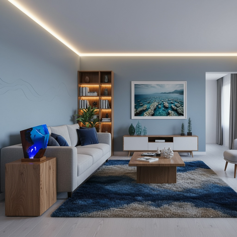 Creative USB Ocean Night Lamp 3D Underwater LED Desk Light Ocean Scene Resin Lamp For Bedroom Decor by Wave & Hang