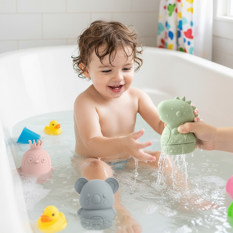 Mold-Free Baby Bath Toys - Fun & Safe Ocean Animals by Wave & Hang