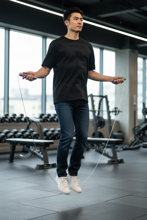 ZCKWENDA Adjustable Jump Rope Set – Boost Cardio & Endurance! by Wave & Hang