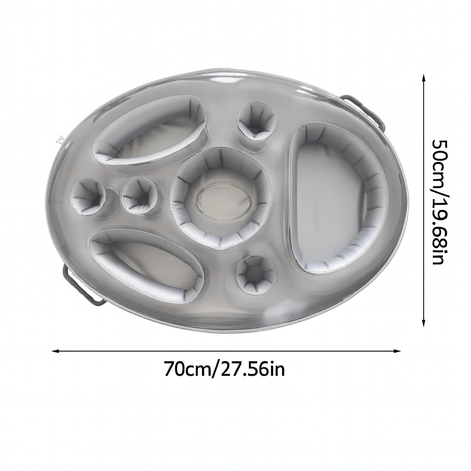 Inflatable Pineapple Pool Drink Holder Floating Snack Tray by Wave & Hang