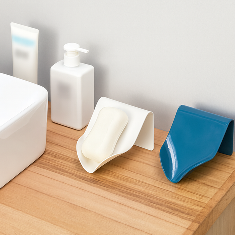 Multifunctional Soap Box Hanger Organizer – Wall-Mounted Bathroom Accessory by Wave & Hang