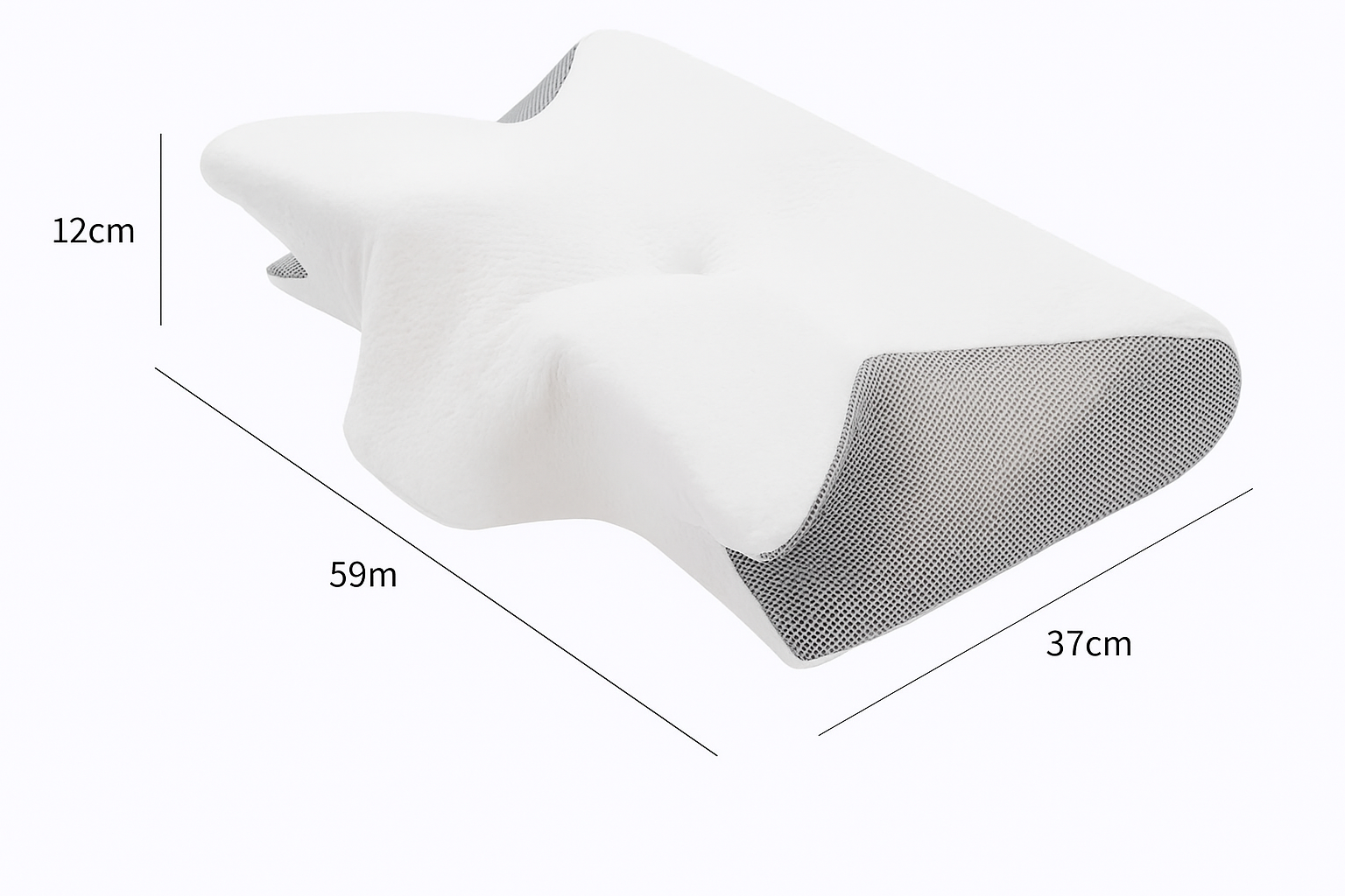 Orthopedic Memory Foam Cervical Pillow Ergonomic Butterfly Neck Support For Pain Relief And Alignment by Wave & Hang