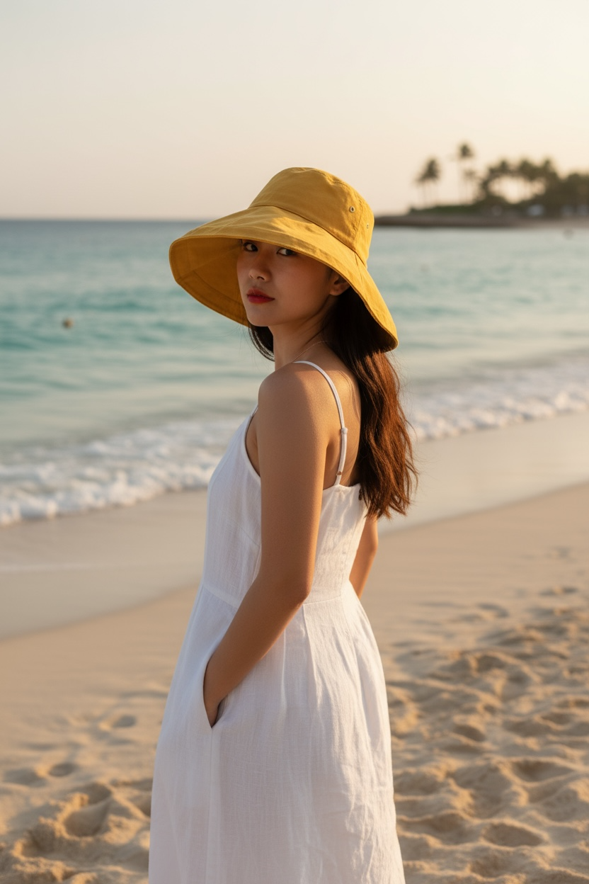 Women's UV Protection Sun Hat | Stylish Wide Brim Shield by Wave & Hang