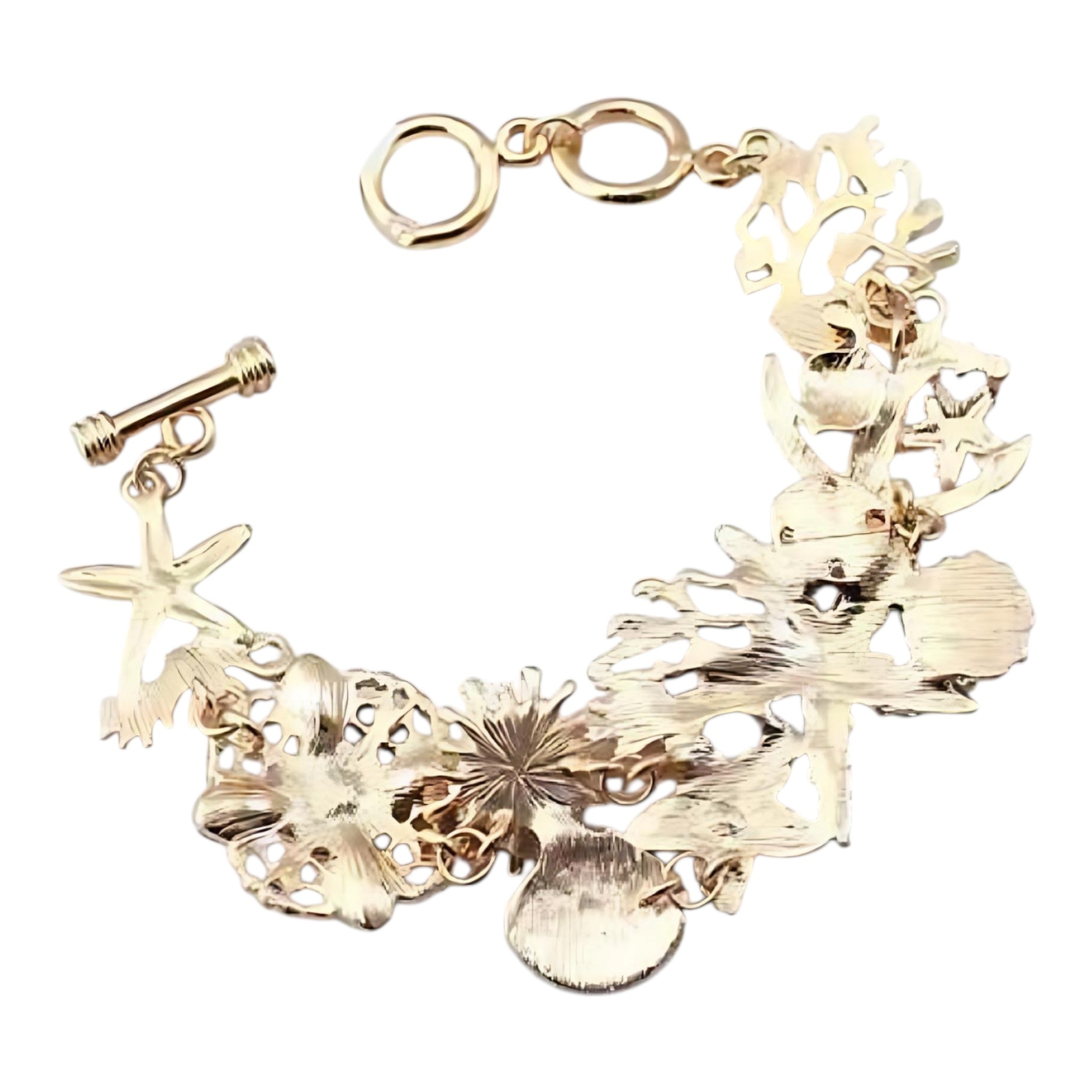Ocean-Themed Starfish & Anchor Bracelet – 99 Carat Inspired Jewelry by Wave & Hang