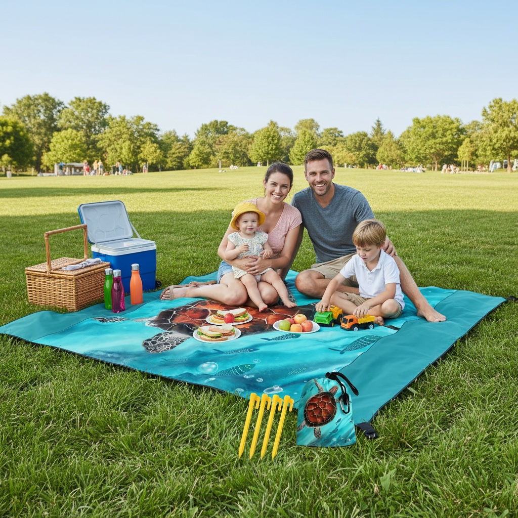 BeeGreen Sandfree Beach Blanket - Waterproof & Extra Large