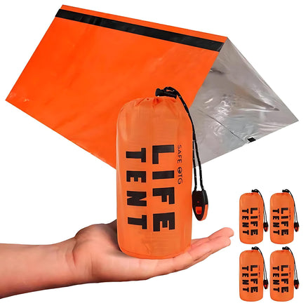 Mylar Survival Tents 4-Pack by Adventure Ready – All-Weather Protection