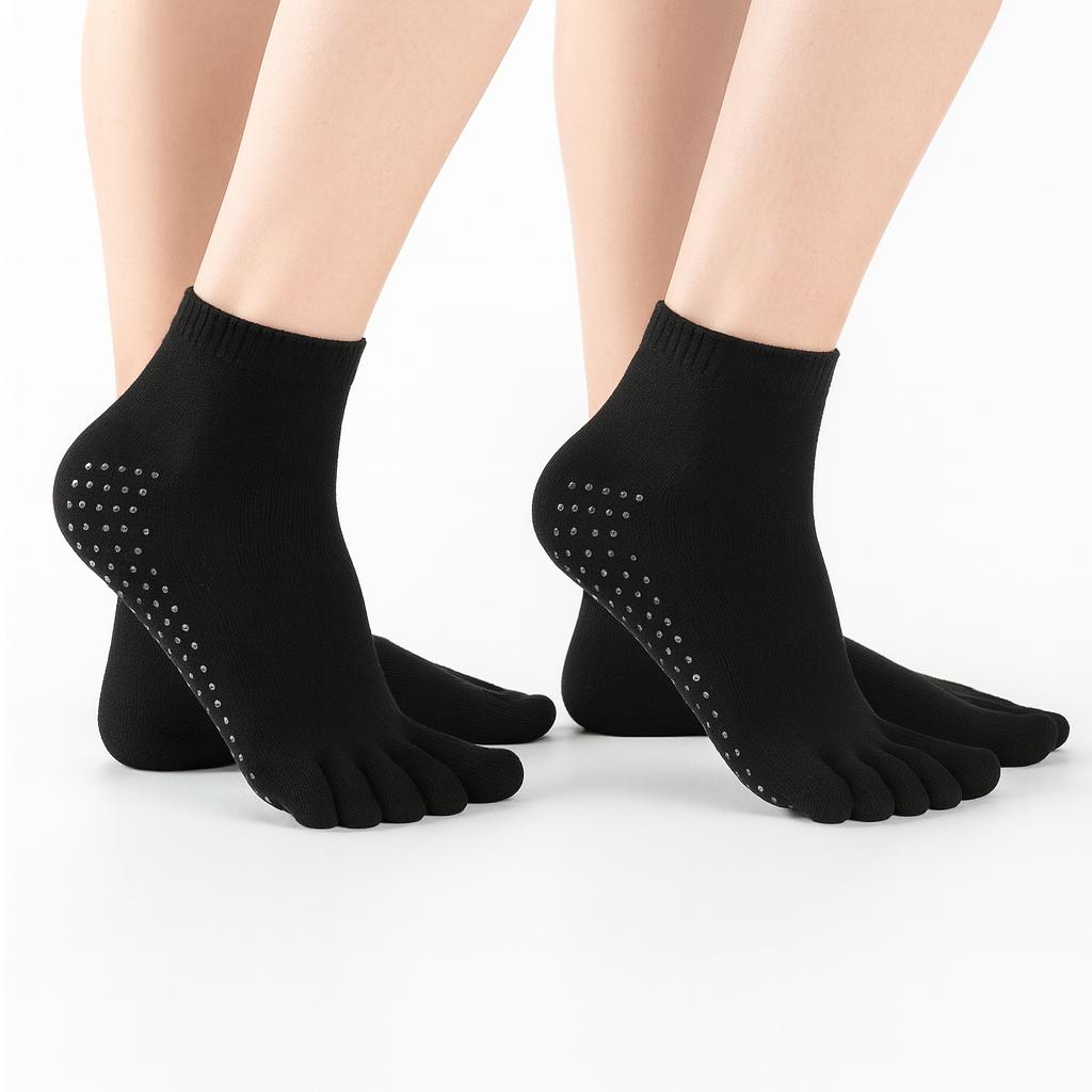 Yoga Socks with Five Toe Design – Non-Slip, Breathable & Comfortable by Wave & Hang