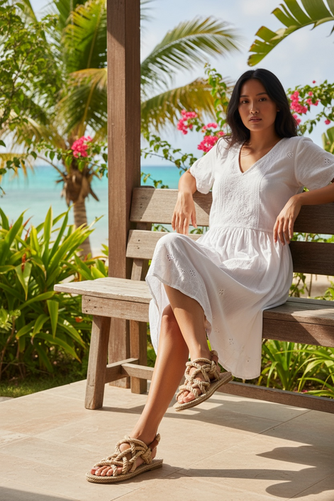 Boho Woven Rope Sandals: Stylish, Breathable Summer Flats for Women by Wave & Hang
