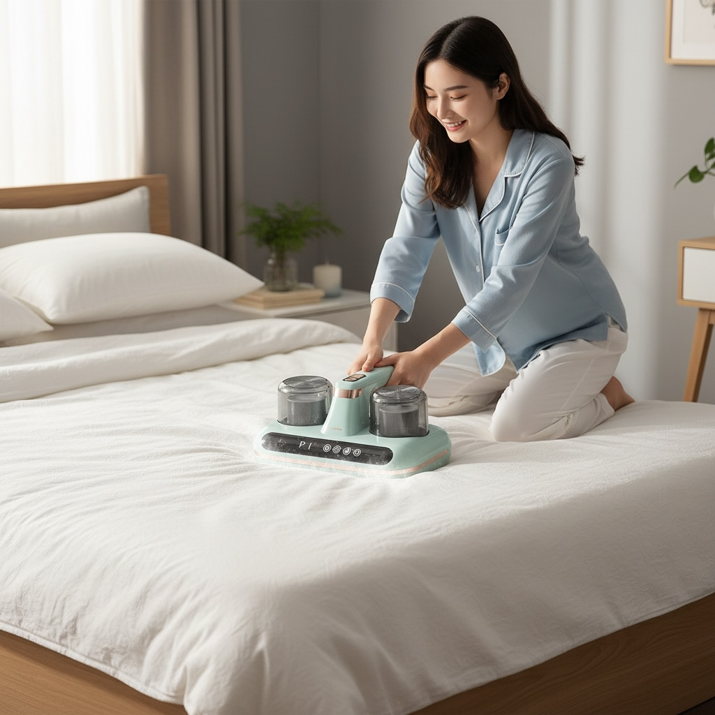 Powerful Cordless Mattress Mite Remover - Effective Allergen Cleaner