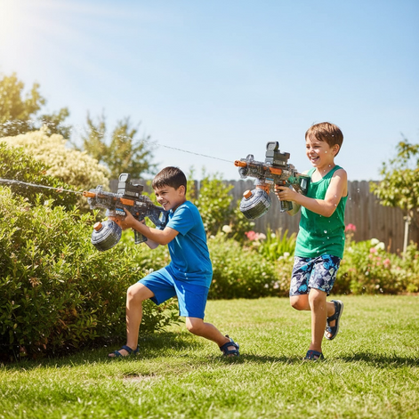 Light UMP45 Electric Water Gun – Automatic Rechargeable Blaster with LED Glow by Wave & Hang