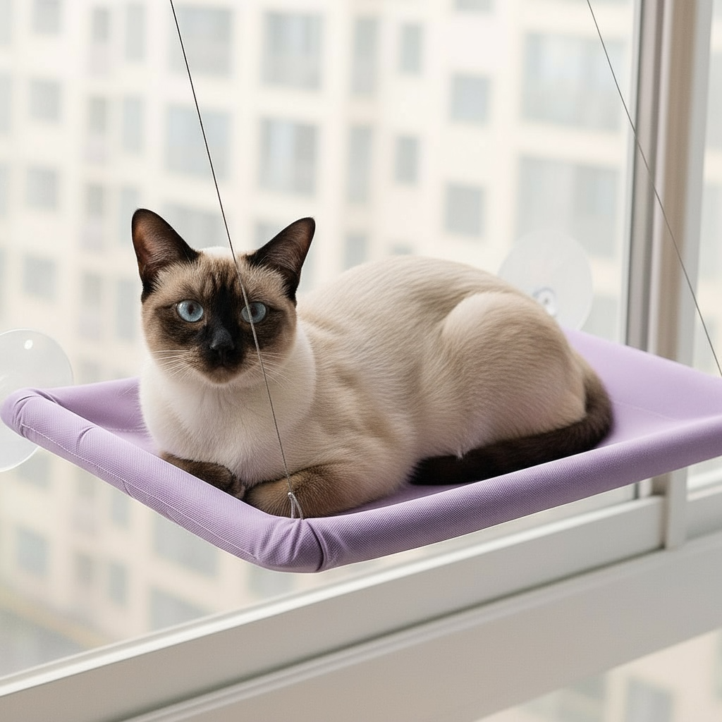 Pet Window Hammock – Cat Hanging Bed by Wave & Hang