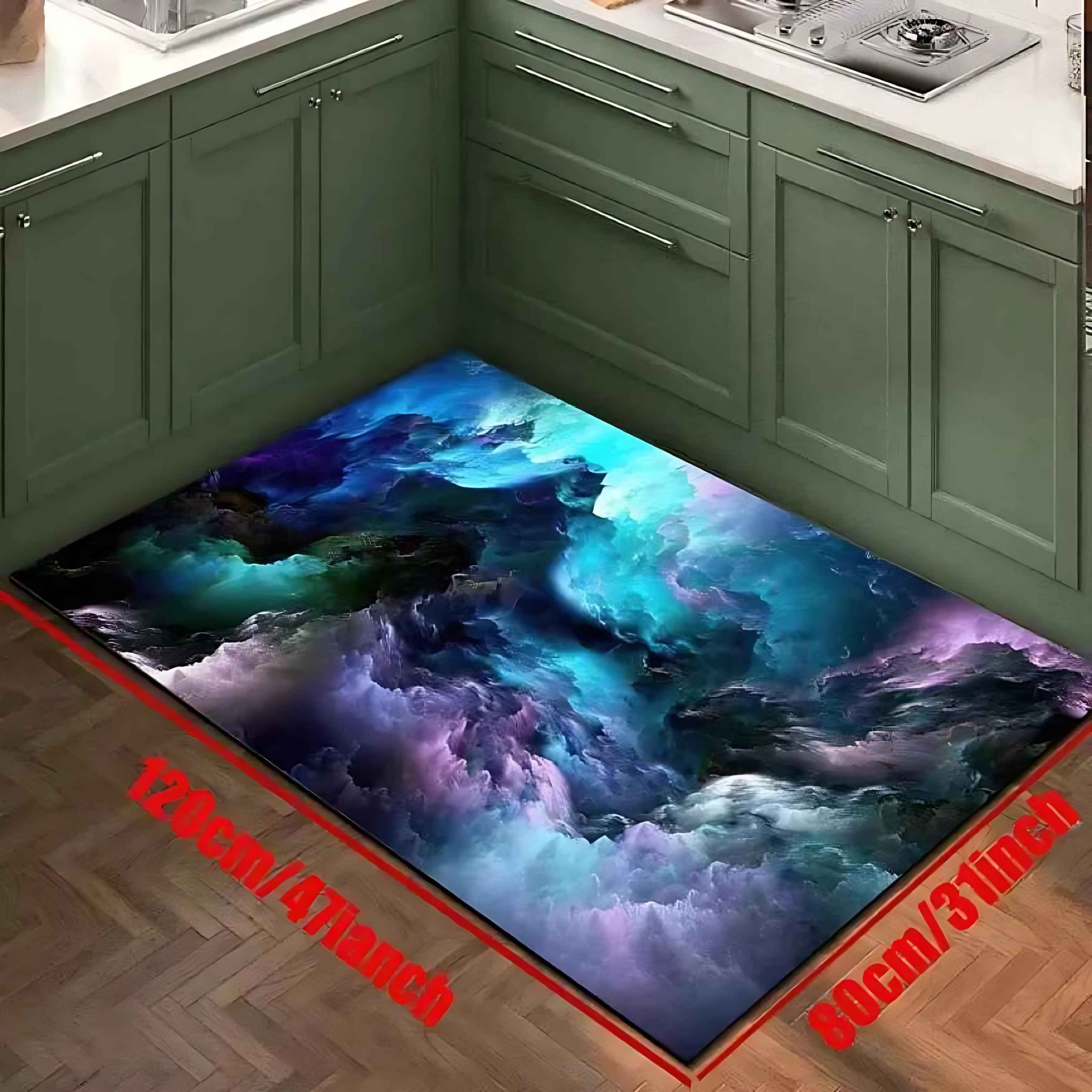 3D Galaxy Space Star Rug | Cosmic Area Carpet for Living Room Decor
