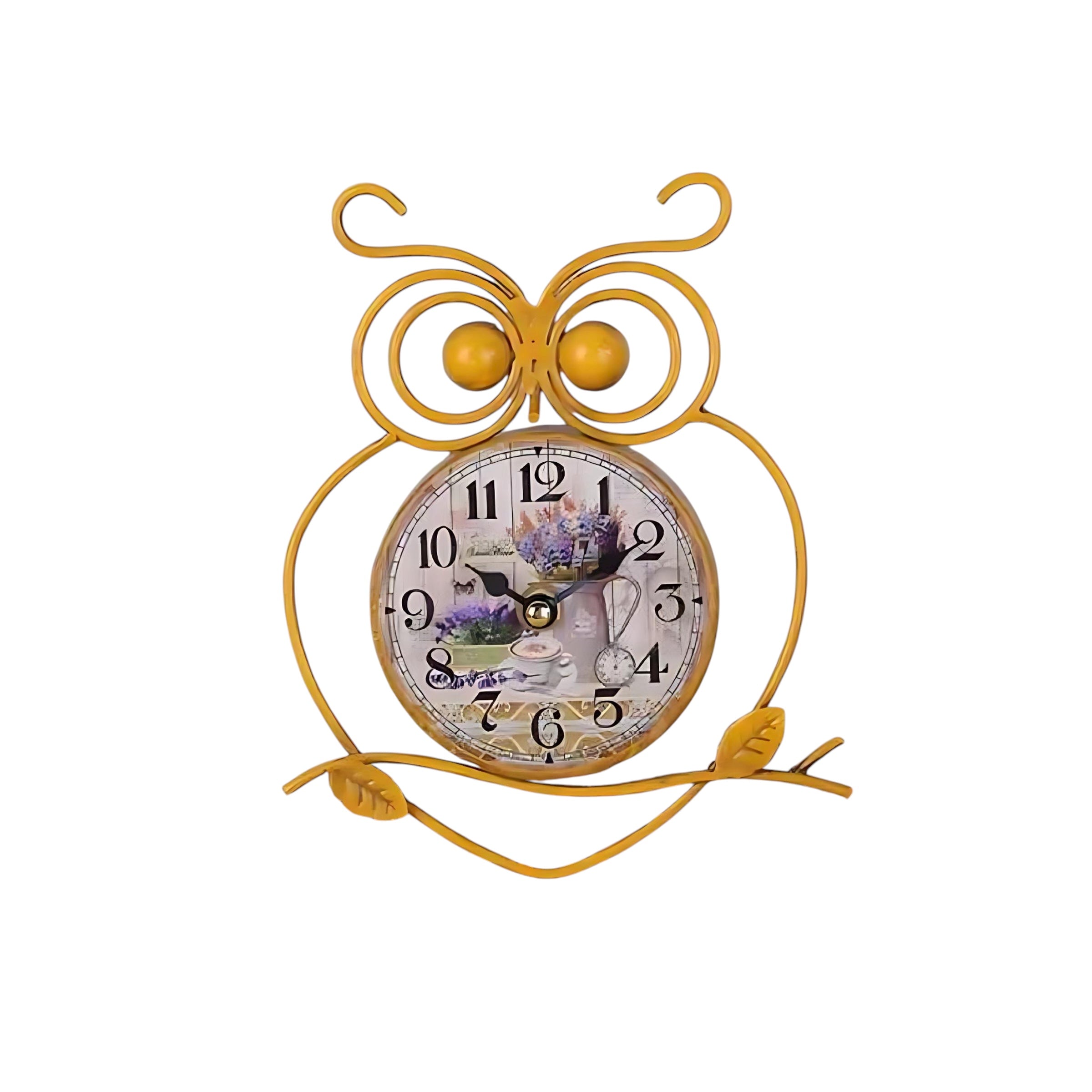 Vintage Owl Wall Clock | Silent Charm for Home | Elegant Décor by Wave & Hang