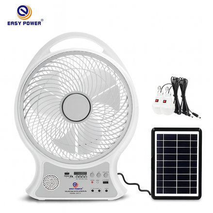 12-Inch Solar-Powered Portable Fan with Dual Power | Outdoor, Camping & Emergency Use