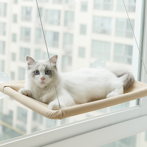 Pet Window Hammock – Cat Hanging Bed by Wave & Hang