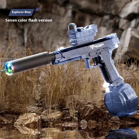 Electric Light-Up Water Gun – LED Rechargeable Battle Blaster by Wave & Hang