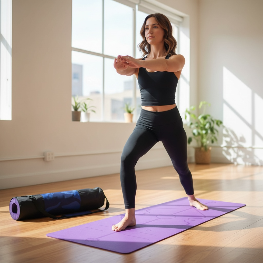 Premium Yoga Mat – Eco-Friendly, Non-Slip & Cushioned for All Workouts by Wave & Hang