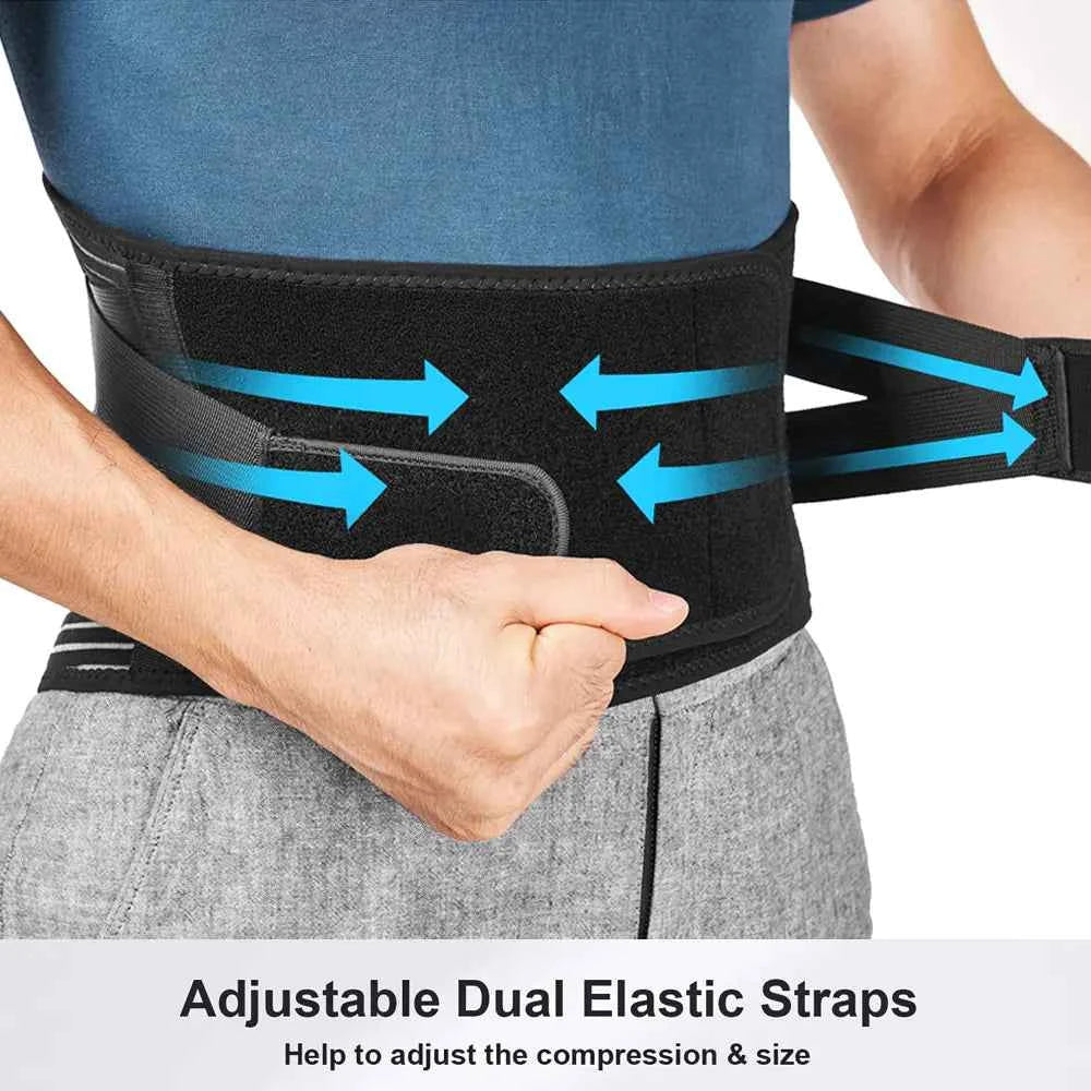Adjustable Lumbar Support Belt for Back Pain Relief - Comfort for All by Wave & Hang