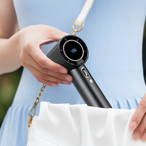 Portable Mini Handheld Fan – USB Rechargeable, Quiet, 6-Speed, Lightweight & Powerful Cooling