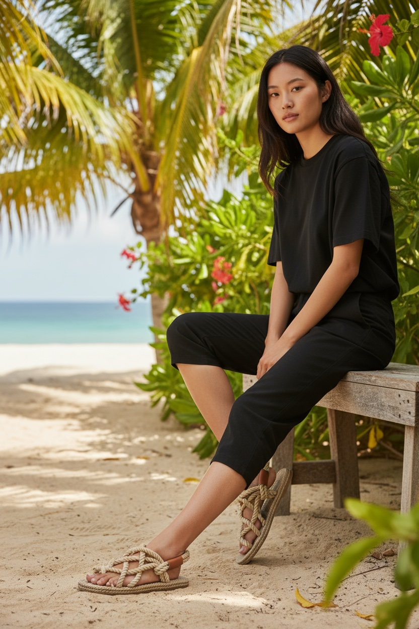 Boho Woven Rope Sandals: Stylish, Breathable Summer Flats for Women by Wave & Hang