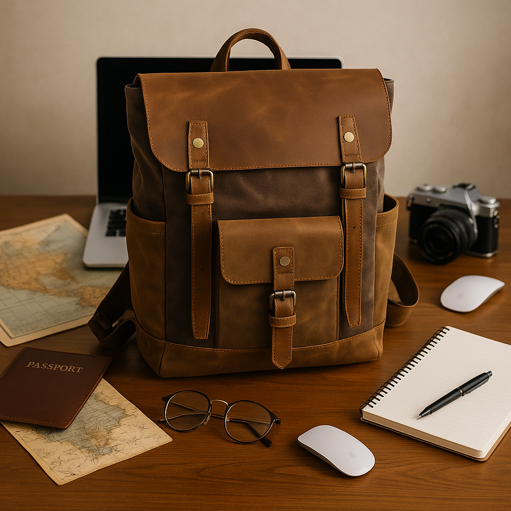 Vintage Canvas Backpack – Waterproof, Shockproof & Stylish Travel Bag