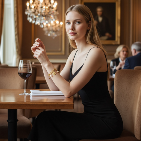 NEKOL Gold Ocean Charm Bracelet – 14K Gold Plated with Seashell & Pearl Charms by Wave & Hang