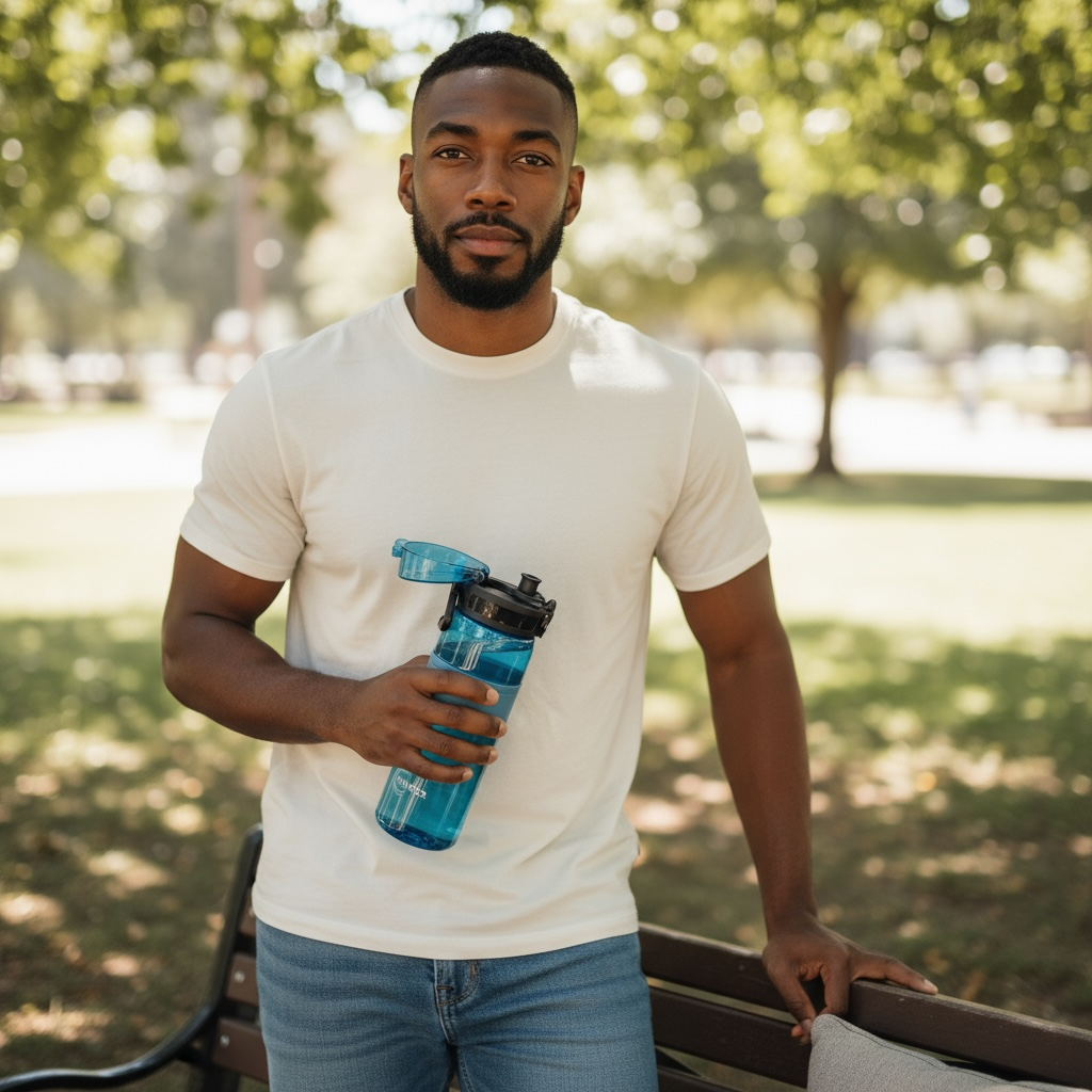 Sports Plastic Water Bottle 500ml BPA Free Heat Resistant Anti Fall Eco Friendly Hydration Bottle by Wave & Hang