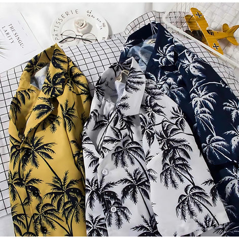 Men’s Floral Beach Shirt | Tropical Style for Summer Fun by Wave & Hang