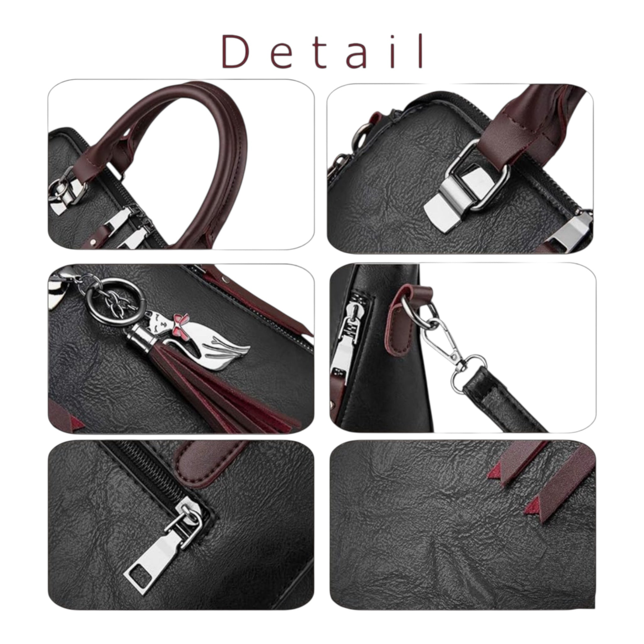 Charming Cat Tote Bag – Stylish PU Leather Purse for Women by Wave & Hang