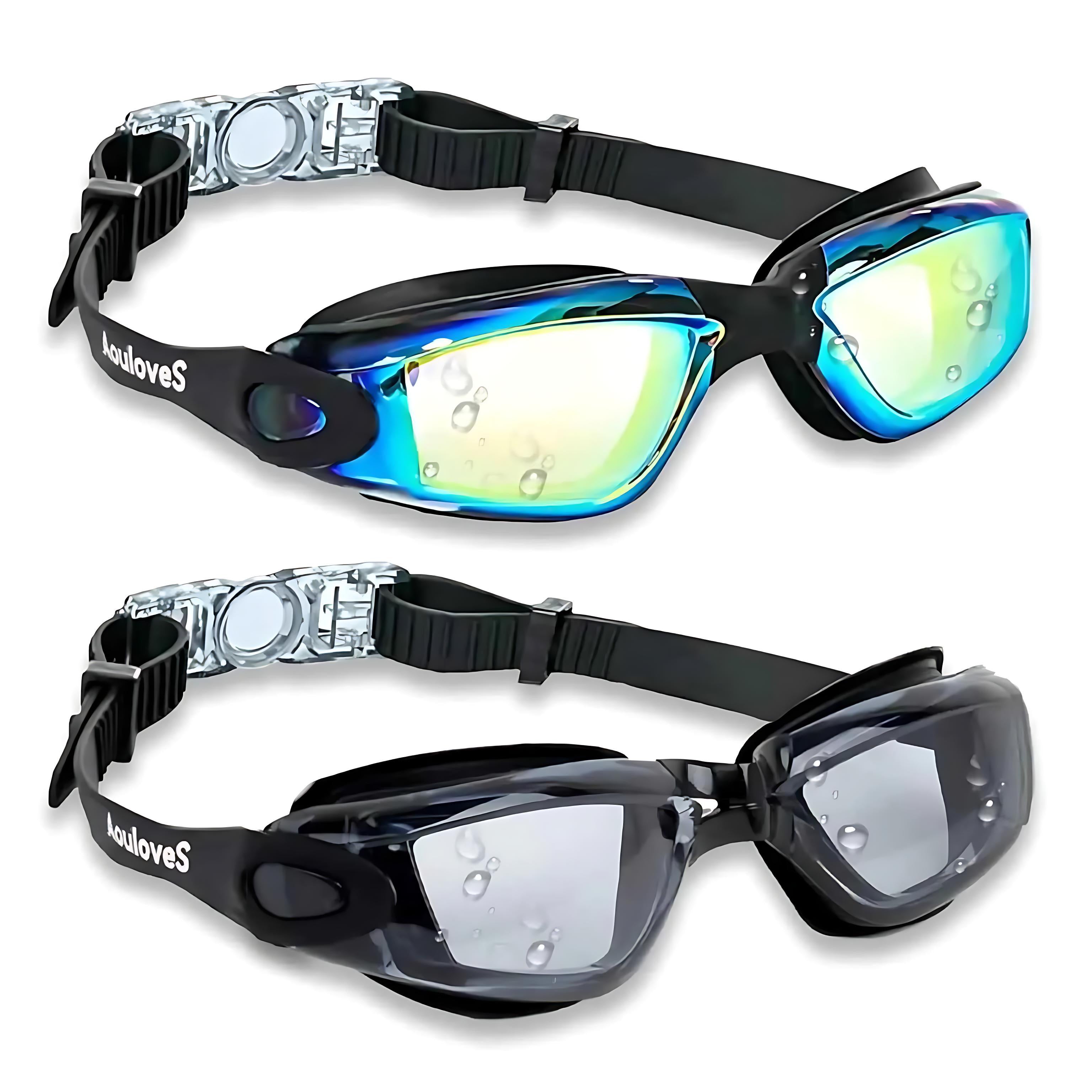 Aouloves Swim Goggles: Anti-Fog, No Leak, Clear Vision for All by Wave & Hang
