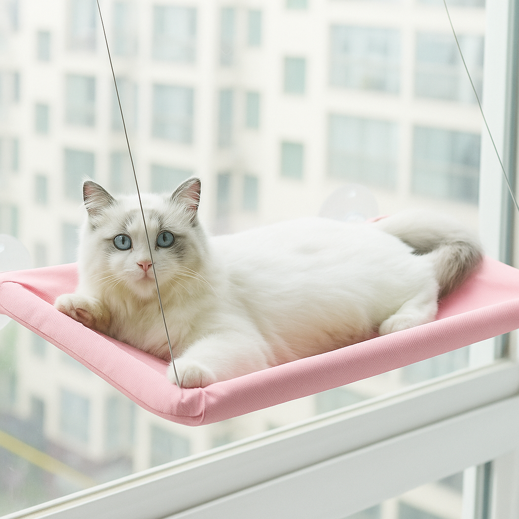 Pet Window Hammock – Cat Hanging Bed by Wave & Hang