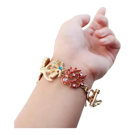 Ocean-Themed Starfish & Anchor Bracelet – 99 Carat Inspired Jewelry by Wave & Hang