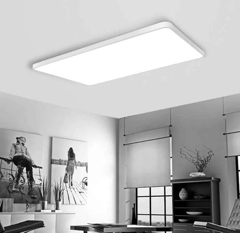 Modern LED Ceiling Light Fixture | Adjustable 3-Color Square Lighting for Bedroom & Living Room | Acrylic Flush Mount Lamp