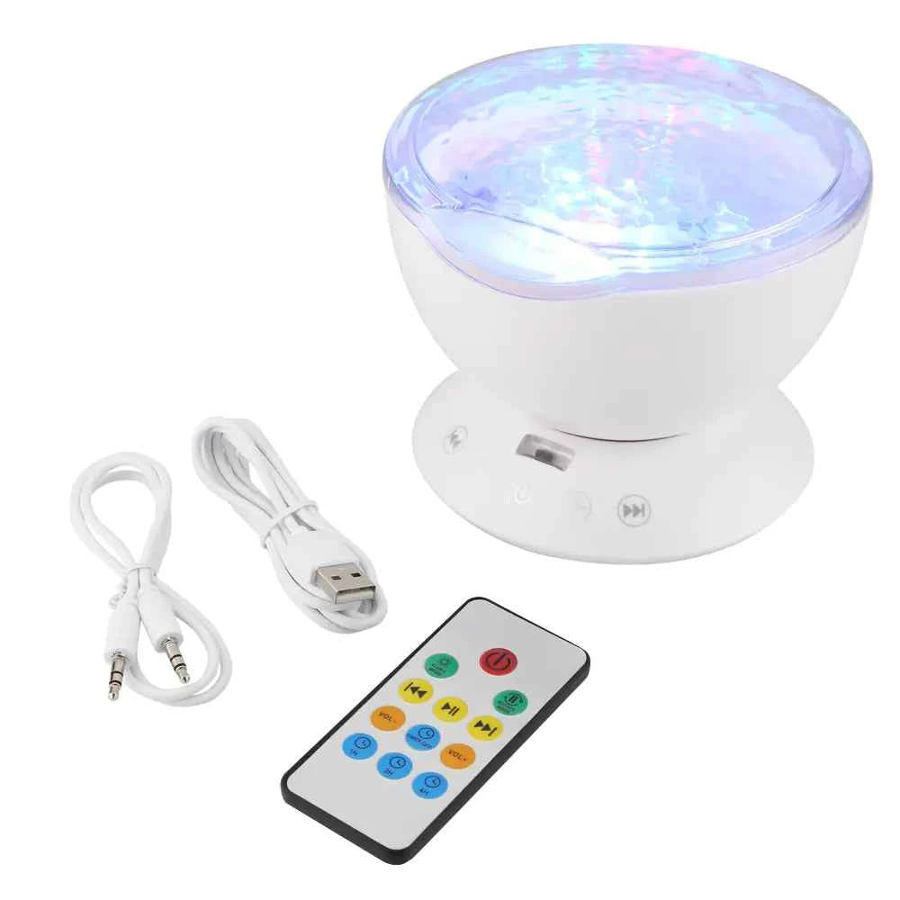Ocean and Star Projector Lamp – LED Wave Light with Remote Control | Relaxing Night Light for Bedroom, Meditation & Home Decor