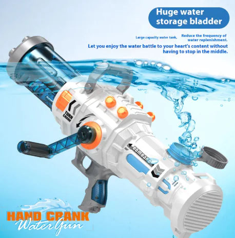 Gatling Hand-Crank Water Gun – Rapid-Fire Soaker for Ultimate Summer Battles