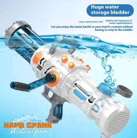 Gatling Hand-Crank Water Gun – Rapid-Fire Soaker for Ultimate Summer Battles