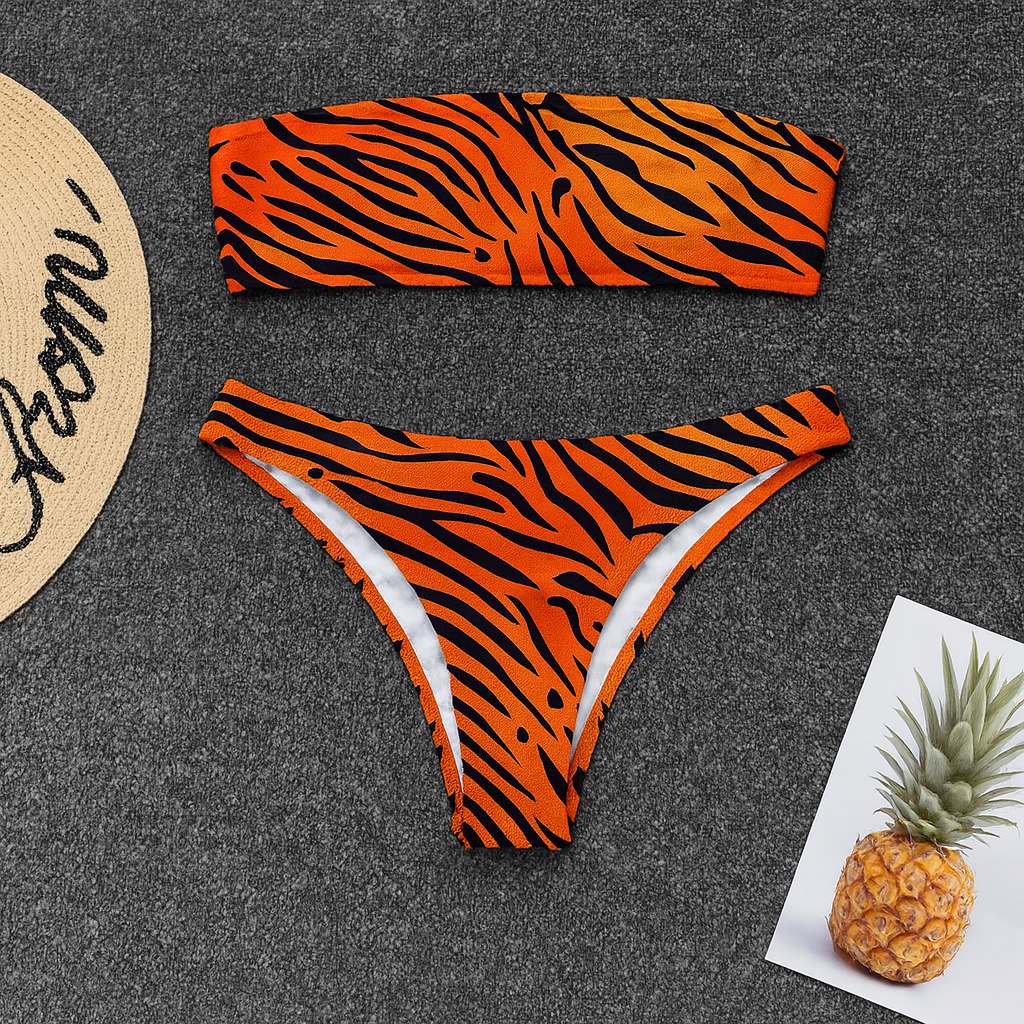 Bold Animal Print Bikini for Confident Beach Days - S-XL by Wave & Hang