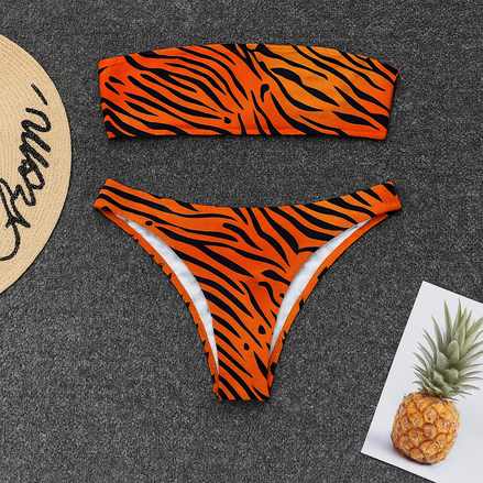 Bold Animal Print Bikini for Confident Beach Days - S-XL by Wave & Hang
