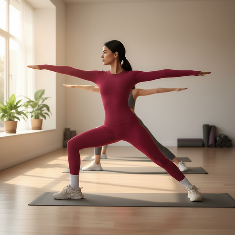 Premium Double-Sided Yoga Suit – Seamless, Stretch & Comfort by Wave & Hang