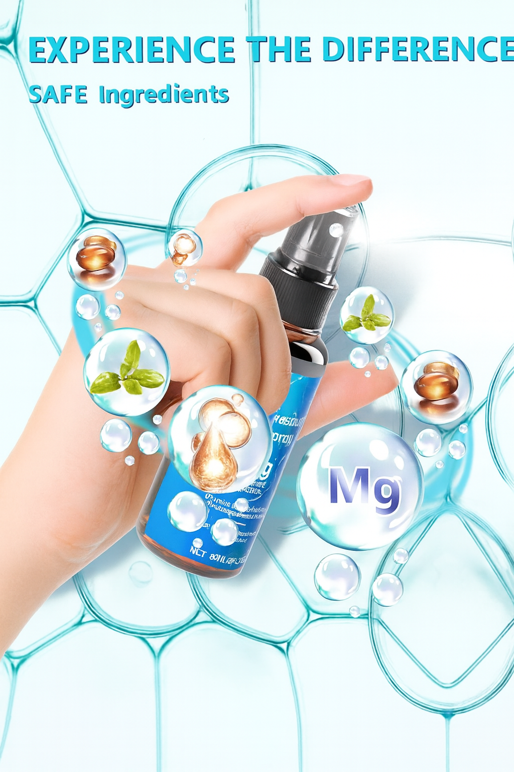 Magnesium Oil Spray 60ml – Natural Topical Mineral Spray for Muscle Relaxation, Pain Relief & Restful Sleep | Fast-Absorbing Body Wellness Mist