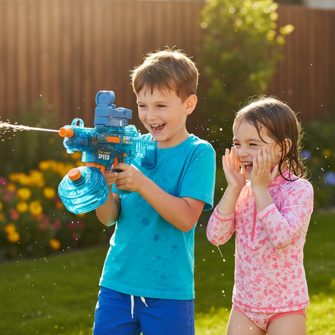 Light UMP45 Electric Water Gun – Automatic Rechargeable Blaster with LED Glow by Wave & Hang