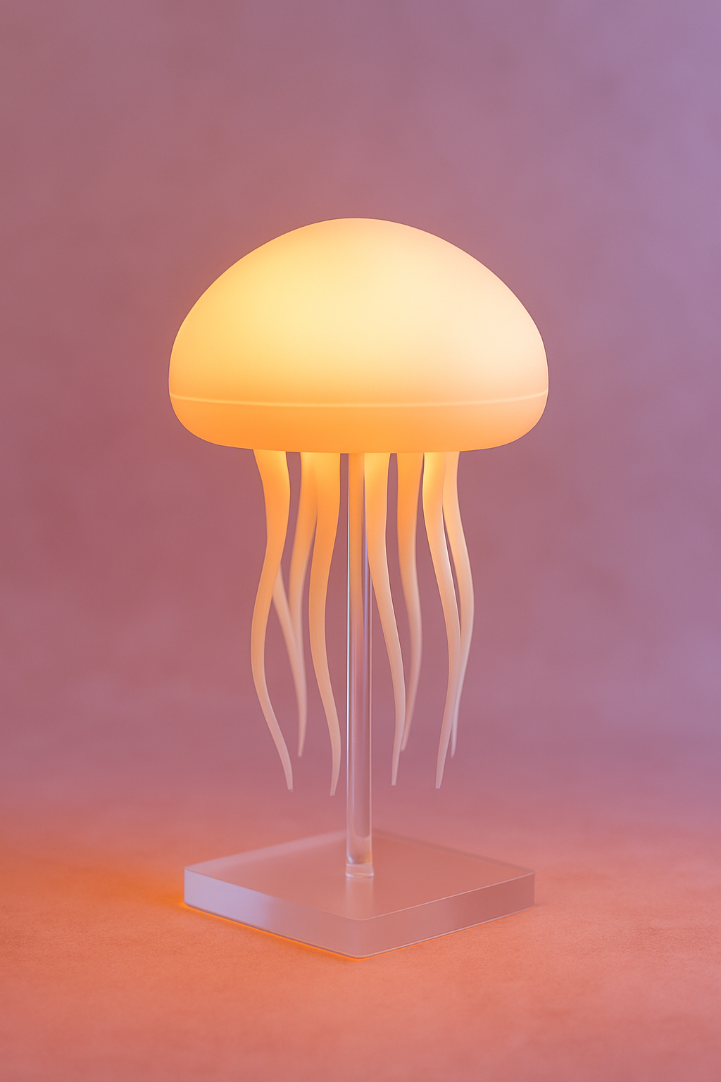 Jellyfish LED Lamp – Soothing Sound-Controlled Night Light for Relaxation by Wave & Hang