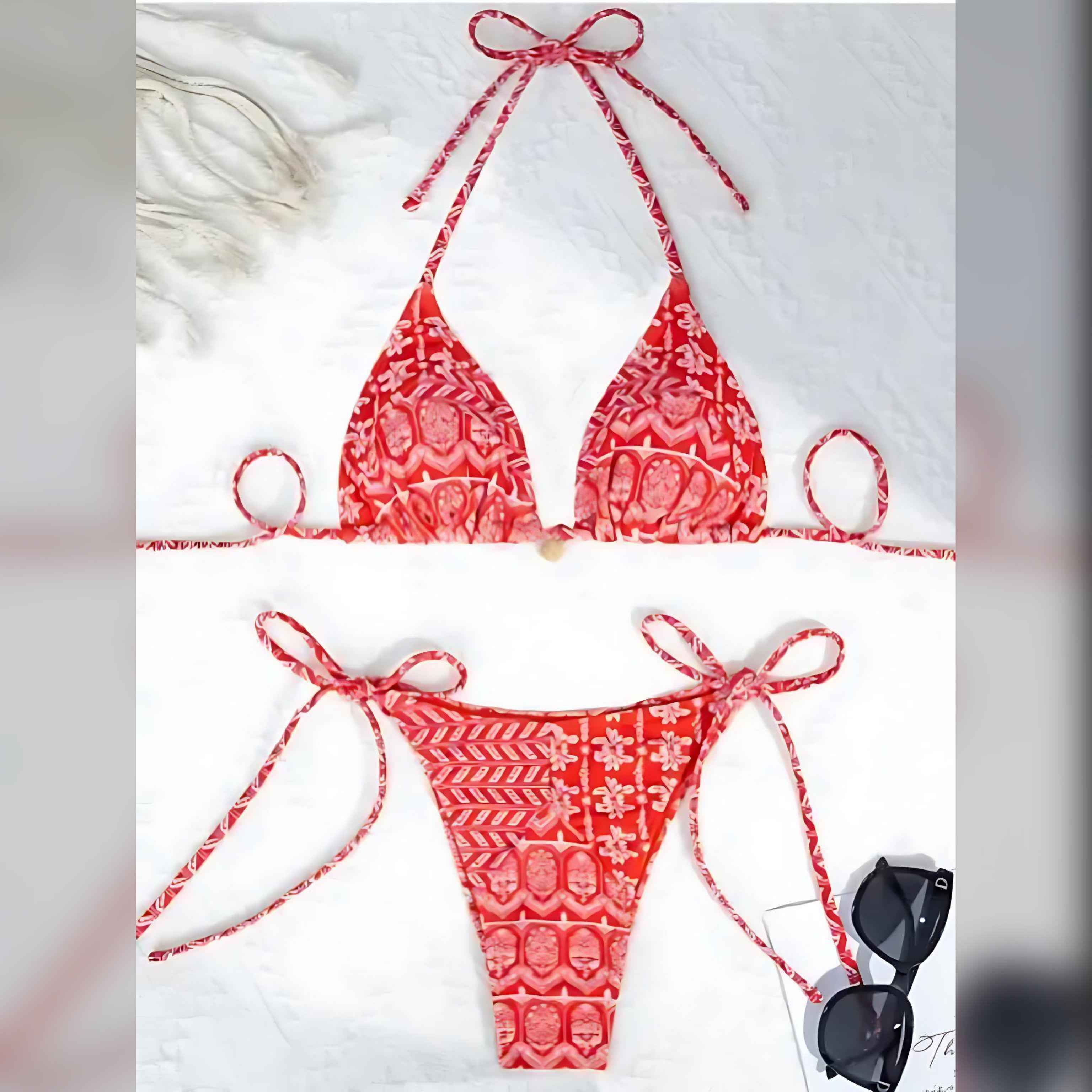 Bohemian Style Bikini Set – Sexy Tribal-Inspired Swimwear for Summer