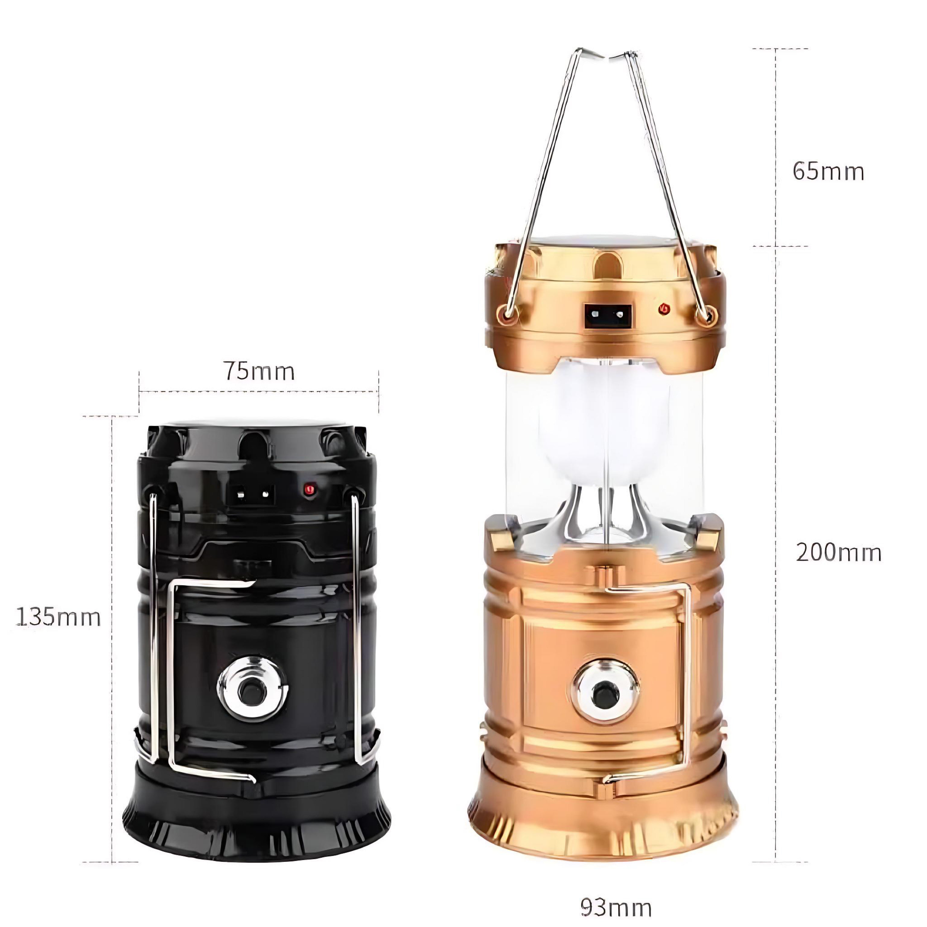 Solar Multi-Functional Camping Lantern with Charger – Retractable LED Light for Outdoor & Emergency Use by Wave & Hang